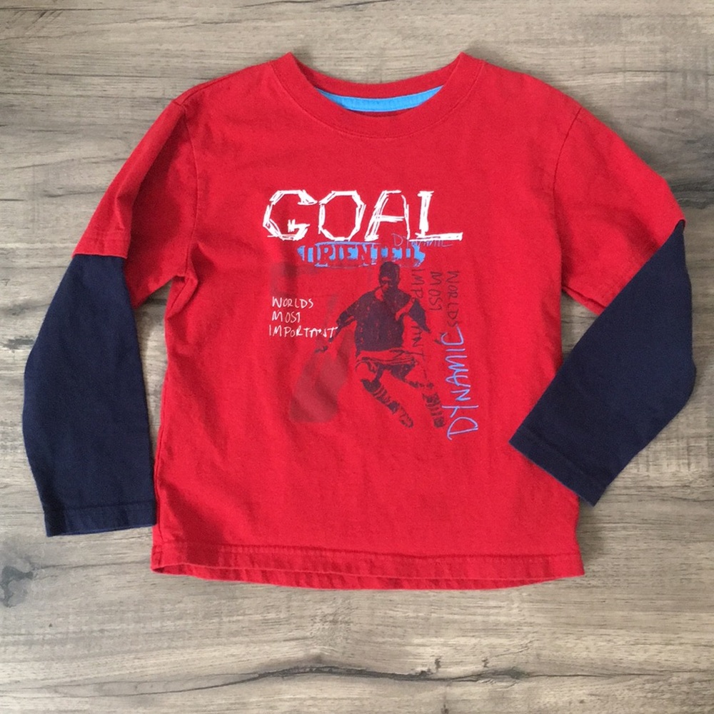 Cherokee XS 4/5 top 2 shirt layered look